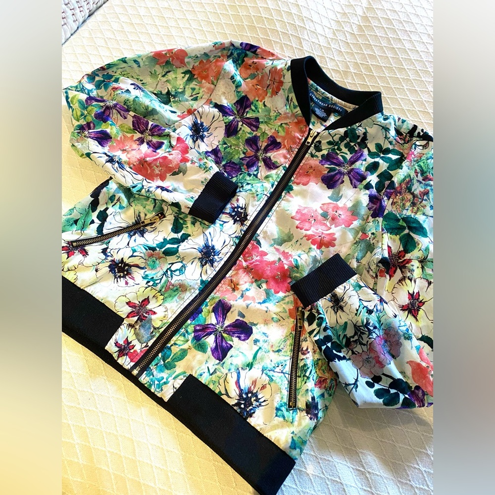 Floral Bomber Jacket
